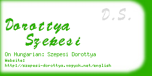 dorottya szepesi business card